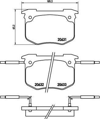 Brembo P 68 011 - Kit pastiglie freno, Freno a disco autozon.pro