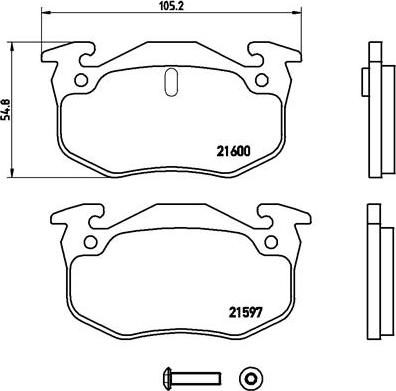 Brembo P 68 018 - Kit pastiglie freno, Freno a disco autozon.pro