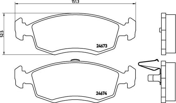 Brembo P 68 039 - Kit pastiglie freno, Freno a disco autozon.pro