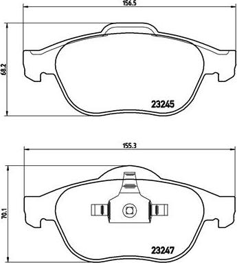 Brembo P 68 030 - Kit pastiglie freno, Freno a disco autozon.pro