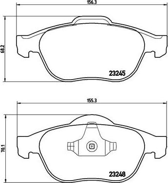 Brembo P 68 032 - Kit pastiglie freno, Freno a disco autozon.pro