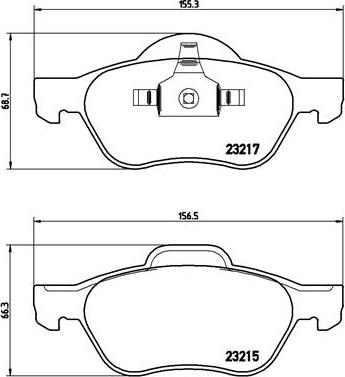 Brembo P 68 029 - Kit pastiglie freno, Freno a disco autozon.pro