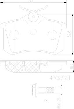 Brembo P68024N - Kit pastiglie freno, Freno a disco autozon.pro