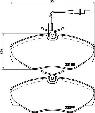 Brembo P 68 026 - Kit pastiglie freno, Freno a disco autozon.pro