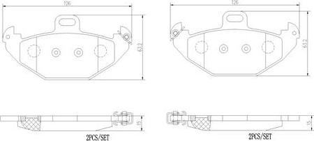 Brembo P 68 021 - Kit pastiglie freno, Freno a disco autozon.pro