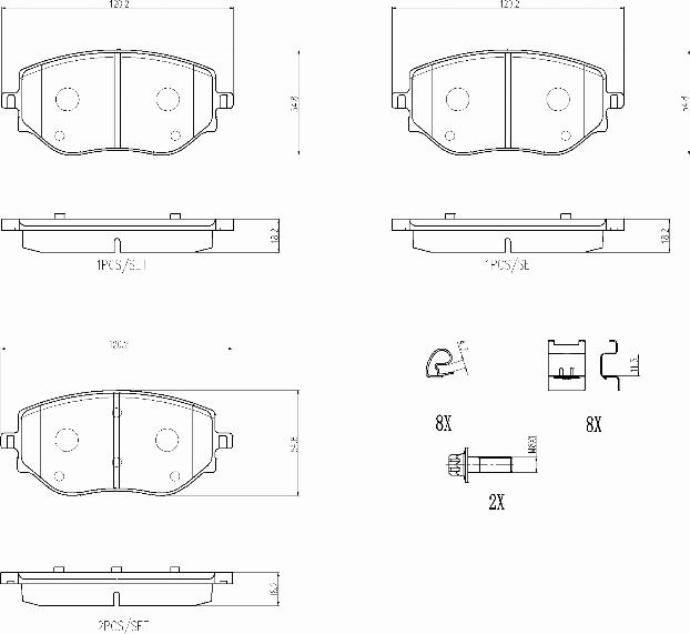 Brembo P68073N - Kit pastiglie freno, Freno a disco autozon.pro