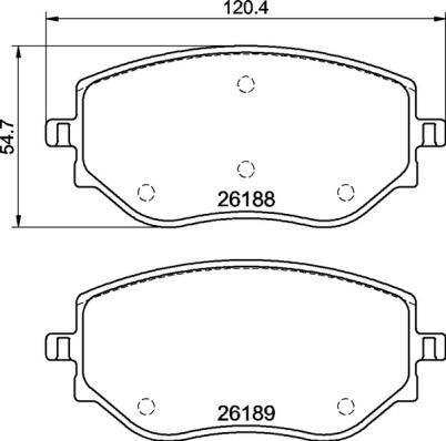 Brembo P 68 073 - Kit pastiglie freno, Freno a disco autozon.pro