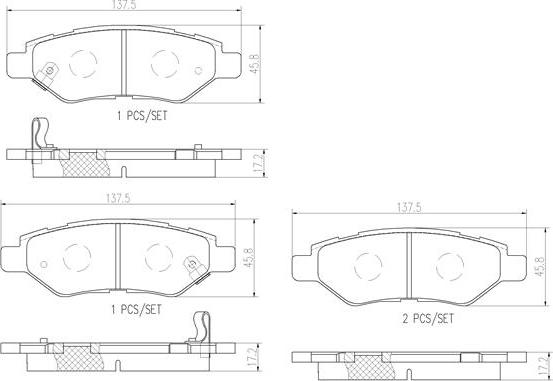 Brembo P09014N - Kit pastiglie freno, Freno a disco autozon.pro