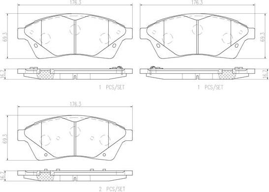 Brembo P09010N - Kit pastiglie freno, Freno a disco autozon.pro