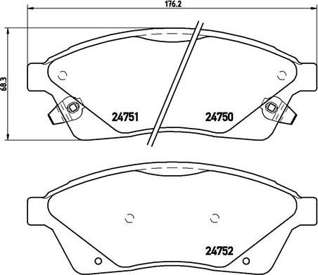 Brembo P 09 010 - Kit pastiglie freno, Freno a disco autozon.pro