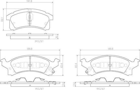 Brembo P09012N - Kit pastiglie freno, Freno a disco autozon.pro