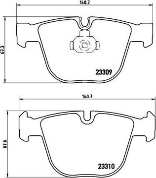 Brembo P 05 001 - Kit pastiglie freno, Freno a disco autozon.pro