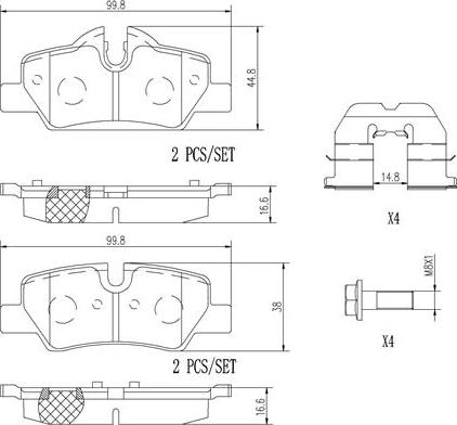 Brembo P06090N - Kit pastiglie freno, Freno a disco autozon.pro