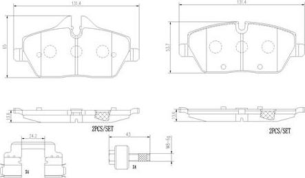 Brembo P06091N - Kit pastiglie freno, Freno a disco autozon.pro