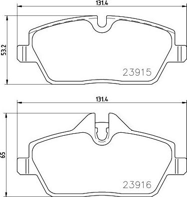 Brembo P 06 091 - Kit pastiglie freno, Freno a disco autozon.pro