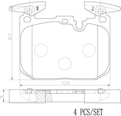 Brembo P06098N - Kit pastiglie freno, Freno a disco autozon.pro