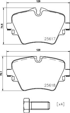 Brembo P 06 093 - Kit pastiglie freno, Freno a disco autozon.pro