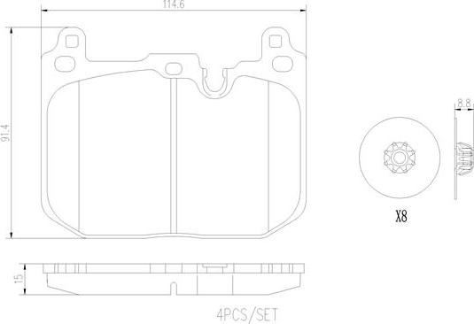 Brembo P06097N - Kit pastiglie freno, Freno a disco autozon.pro