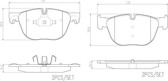 Brembo P06049N - Kit pastiglie freno, Freno a disco autozon.pro