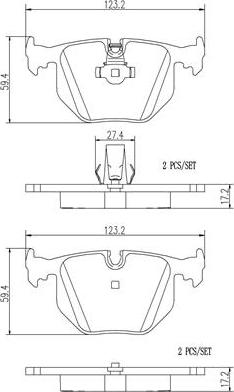 Brembo P06044N - Kit pastiglie freno, Freno a disco autozon.pro