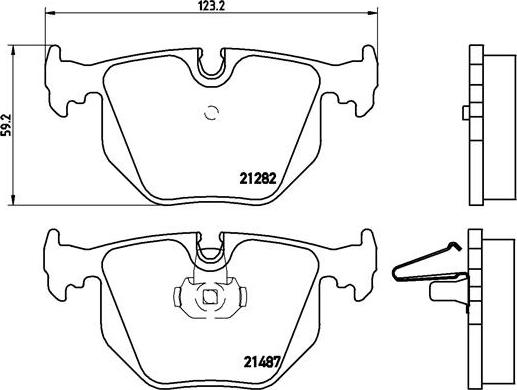 Brembo P 06 044 - Kit pastiglie freno, Freno a disco autozon.pro