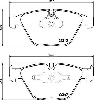 Brembo P 06 046 - Kit pastiglie freno, Freno a disco autozon.pro