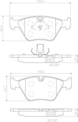 Brembo P06043N - Kit pastiglie freno, Freno a disco autozon.pro