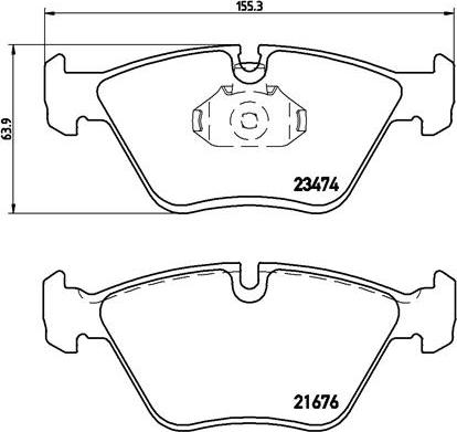 Brembo P 06 042 - Kit pastiglie freno, Freno a disco autozon.pro