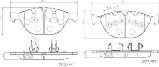 Brembo P06047N - Kit pastiglie freno, Freno a disco autozon.pro