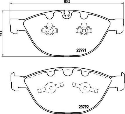 Brembo P 06 047 - Kit pastiglie freno, Freno a disco autozon.pro