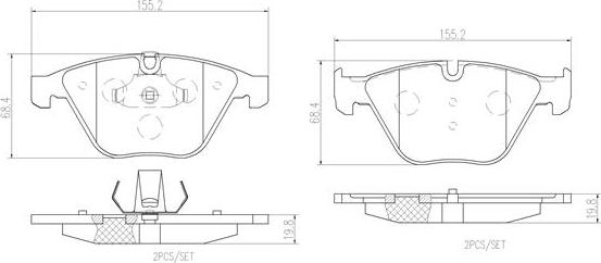 Brembo P06054N - Kit pastiglie freno, Freno a disco autozon.pro