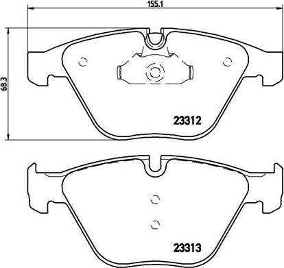 Brembo P 06 054X - Kit pastiglie freno, Freno a disco autozon.pro