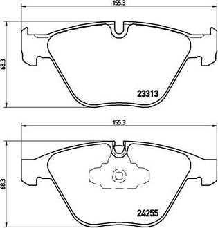 Brembo P 06 055 - Kit pastiglie freno, Freno a disco autozon.pro