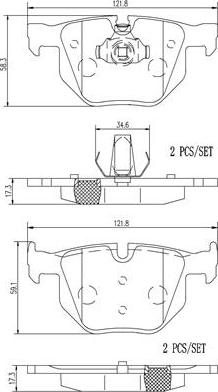 Brembo P06056N - Kit pastiglie freno, Freno a disco autozon.pro