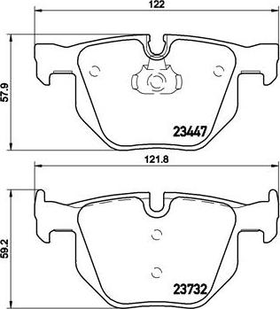 Brembo P 06 056 - Kit pastiglie freno, Freno a disco autozon.pro