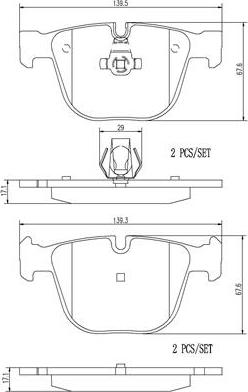 Brembo P06050N - Kit pastiglie freno, Freno a disco autozon.pro