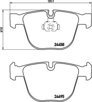 Brembo P 06 050 - Kit pastiglie freno, Freno a disco autozon.pro