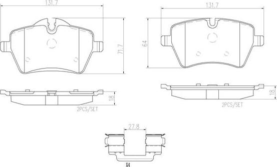 Brembo P06051N - Kit pastiglie freno, Freno a disco autozon.pro