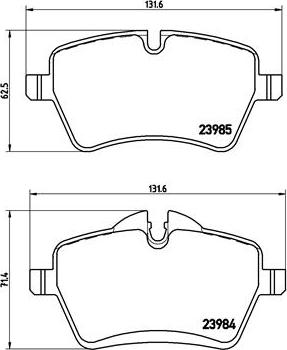 Akebono EUR1204 - Kit pastiglie freno, Freno a disco autozon.pro