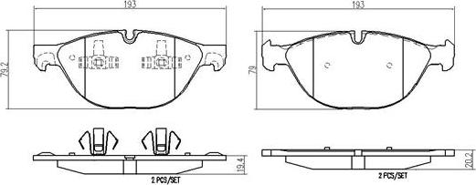 Brembo P06058N - Kit pastiglie freno, Freno a disco autozon.pro