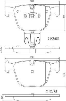 Brembo P06053N - Kit pastiglie freno, Freno a disco autozon.pro