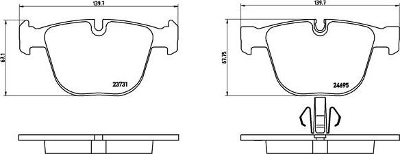 Brembo P 06 053 - Kit pastiglie freno, Freno a disco autozon.pro