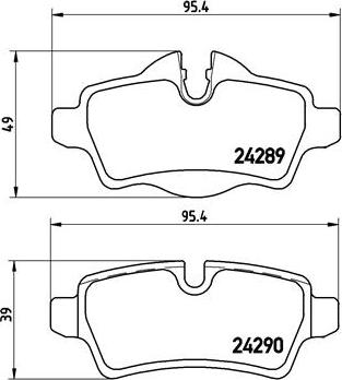 Brembo P 06 052 - Kit pastiglie freno, Freno a disco autozon.pro