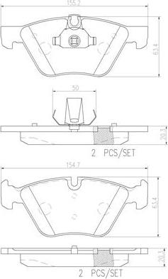 Brembo P06057N - Kit pastiglie freno, Freno a disco autozon.pro