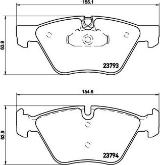 Brembo P 06 057X - Kit pastiglie freno, Freno a disco autozon.pro