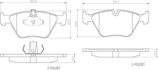 Brembo P06065N - Kit pastiglie freno, Freno a disco autozon.pro