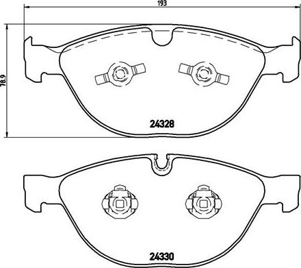 Brembo P 06 066 - Kit pastiglie freno, Freno a disco autozon.pro