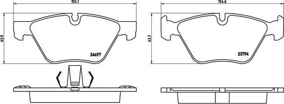 Brembo P 06 060 - Kit pastiglie freno, Freno a disco autozon.pro