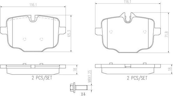 Brembo P06061N - Kit pastiglie freno, Freno a disco autozon.pro