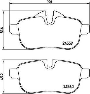 Brembo P 06 062 - Kit pastiglie freno, Freno a disco autozon.pro